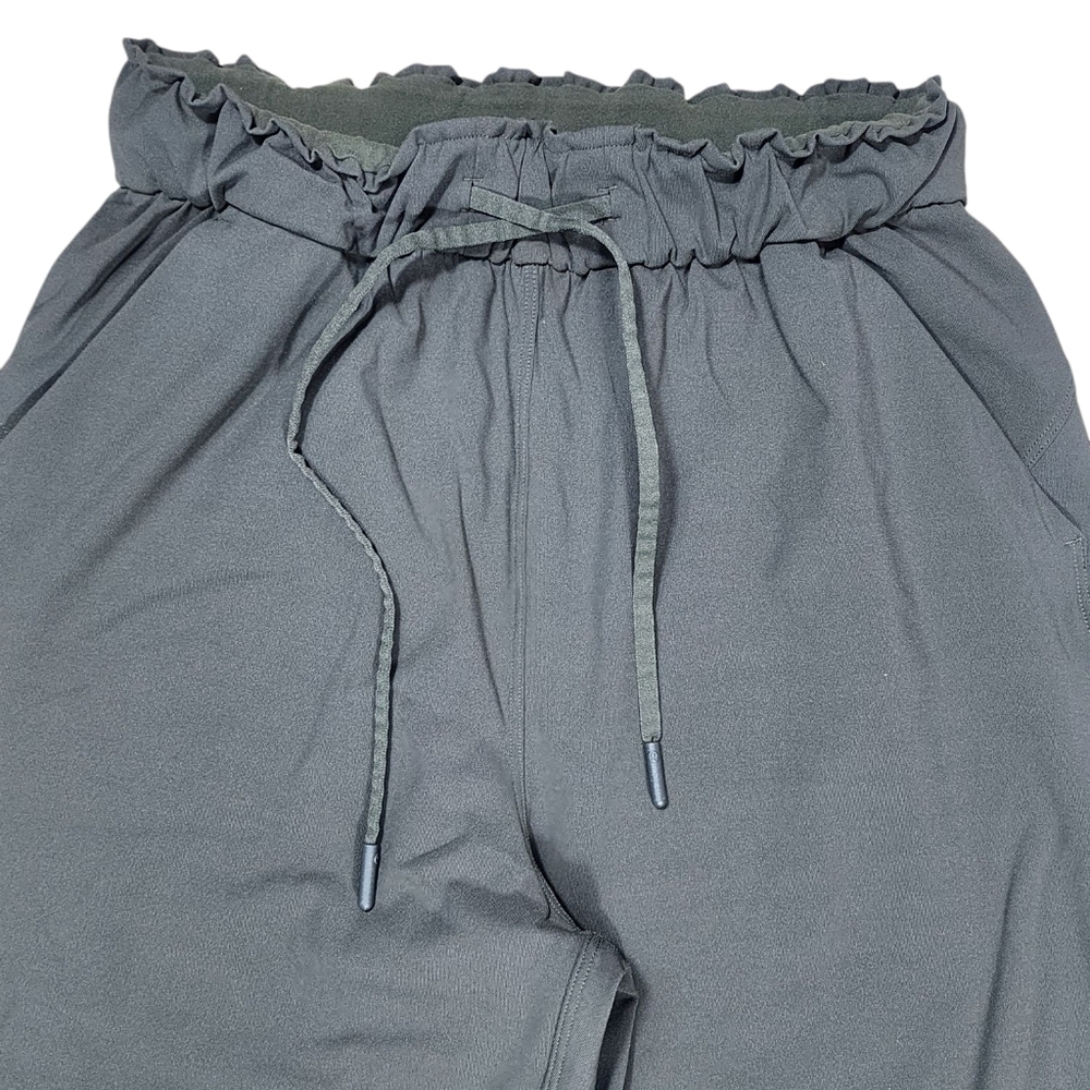 Lululemon Stretch High Waisted Joggers Womens 4 Dark Olive Athleisure Activewear - Picture 3 of 11